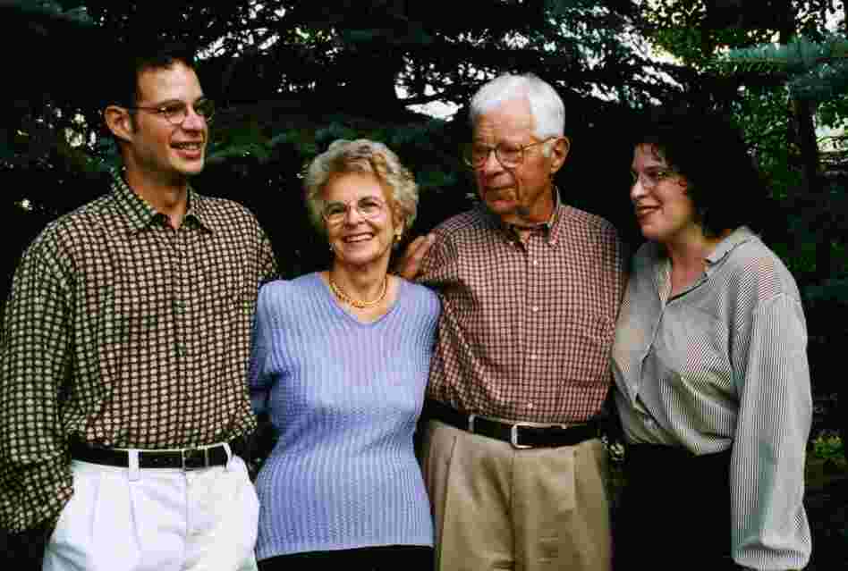 Schorr is seen with his son, Jonathan, wife, Lisbeth, and daughter, Lisa, in this family photo. 