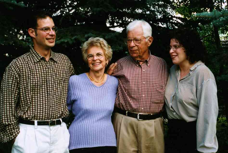Schorr is seen with his son, Jonathan, wife, Lisbeth, and daughter, Lisa, in this family photo. 