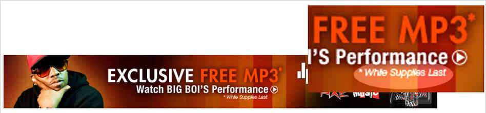Advertisement for a "Free MP3" Advertisement for a "Free MP3"