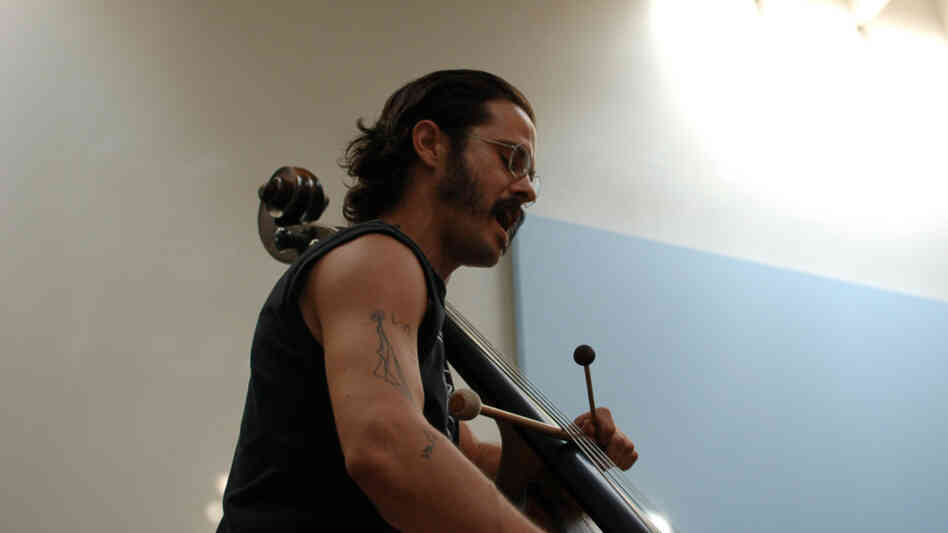 Jason Ajemian performs at the New Atlantis Festival. Jason Ajemian performs at the New Atlantis Festival.