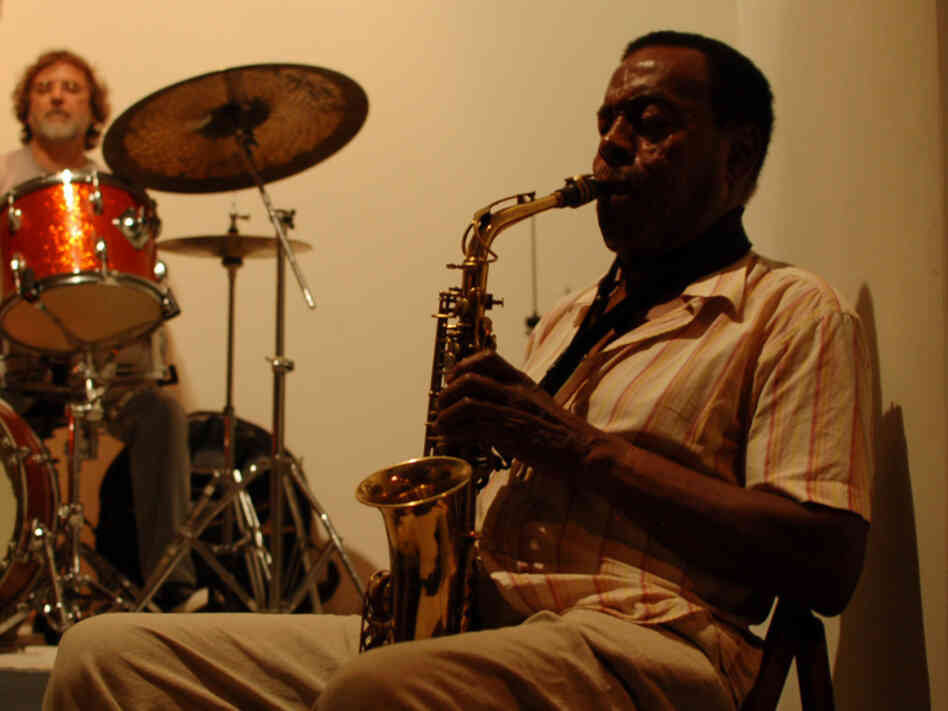 Sonny Simmons performs at the New Atlantis Festival. Sonny Simmons performs at the New Atlantis Festival.