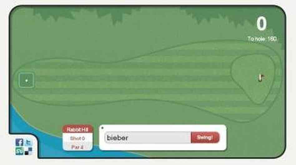 A golf twitter game. 