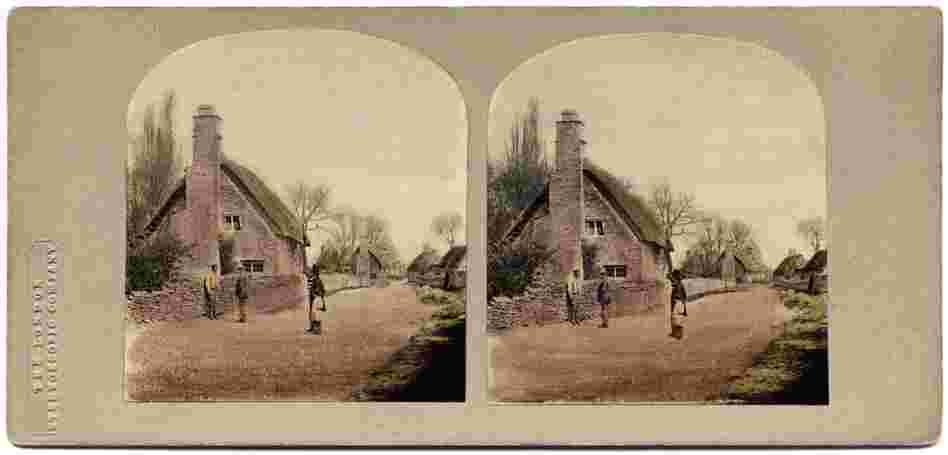 Road Through Our Village. May hunted for these stereoscopic images throughout his worldwide travels with Queen. After years of collecting, he reassmbled the scattered images.