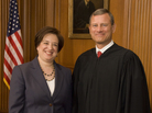 Chief Justice John Roberts and new Justice Elena Kagan after her swearing-in on Aug. 7. Chief Justice John Roberts and new Justice Elena Kagan after her swearing-in on Aug. 7.