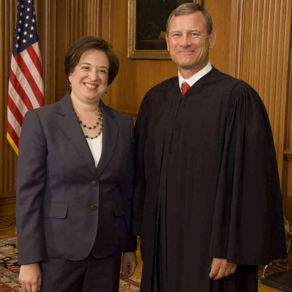 Chief Justice John Roberts and new Justice Elena Kagan after her swearing-in on Aug. 7. Chief Justice John Roberts and new Justice Elena Kagan after her swearing-in on Aug. 7.