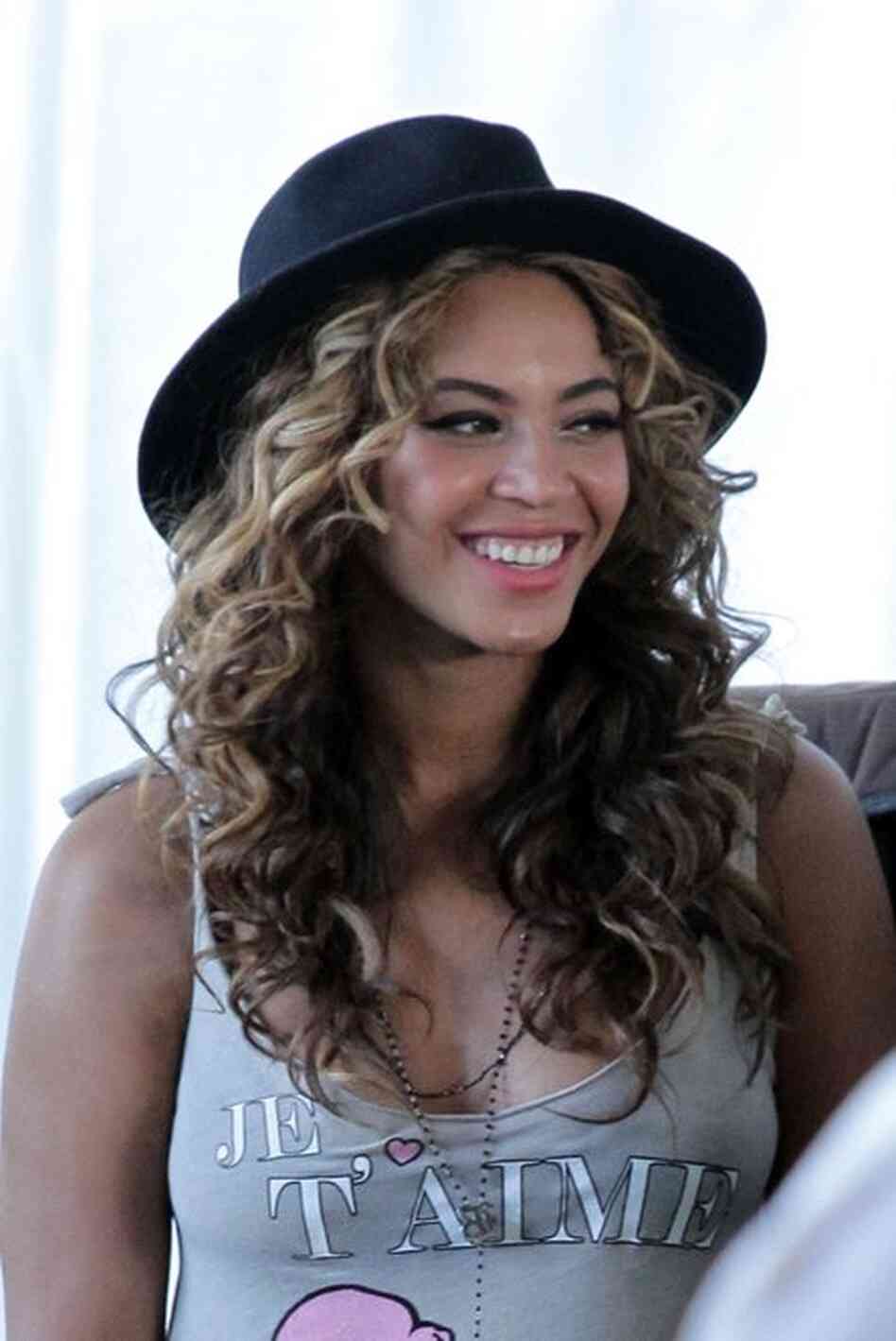 Knowles being Beyonce backstage at Coachella April 16, 2010. 
