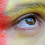 A Spanish soccer supporter cries during a world cup game