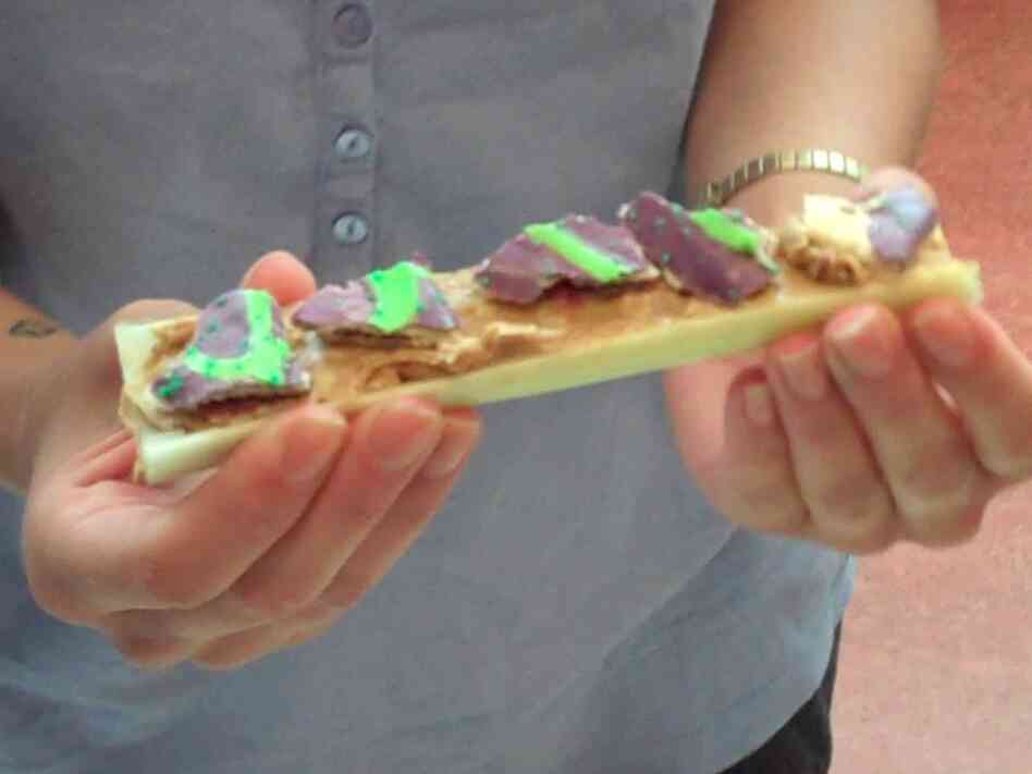 Ants on a log, with pop tarts. Ants on a log, with pop tarts.
