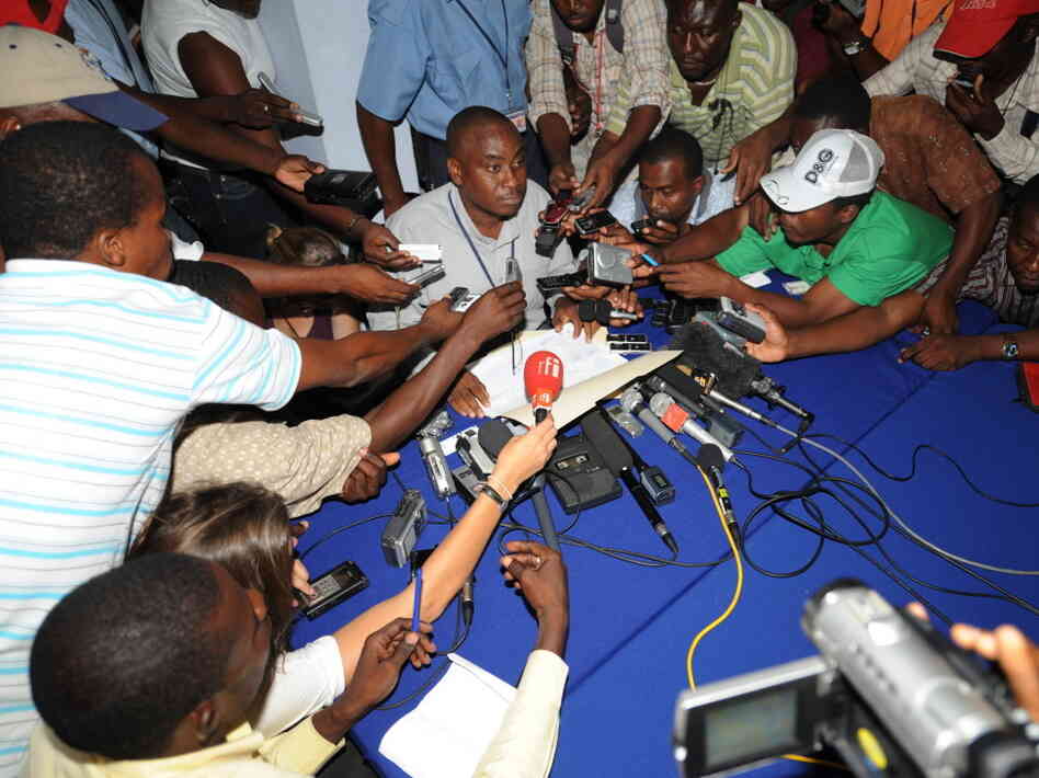 Haitian electoral ouncil spokesman Richa Haitian electoral ouncil spokesman Richa
