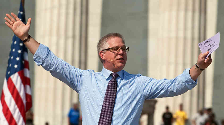 Conservative broadcaster Glenn Beck at his "Restoring Honor" rally Saturday. Conservative broadcaster Glenn Beck at his "Restoring Honor" rally Saturday.