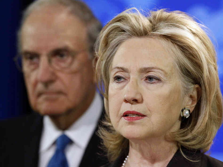 Hillary Rodham Clinton, George Mitchell Hillary Rodham Clinton, George Mitchell
