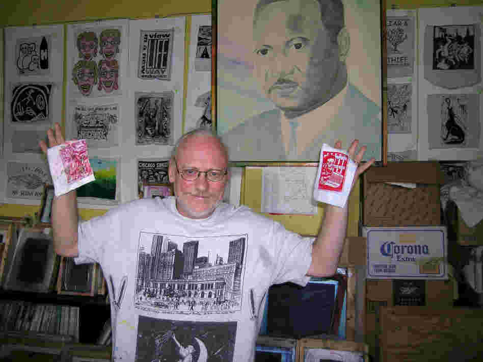 Artist Chris Drew in his office at Chicago's Uptown Multicultural Center Artist Chris Drew in his office at Chicago's Uptown Multicultural Center