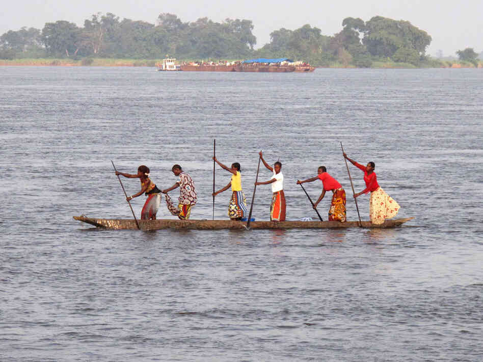 canoe on the Congo River canoe on the Congo River