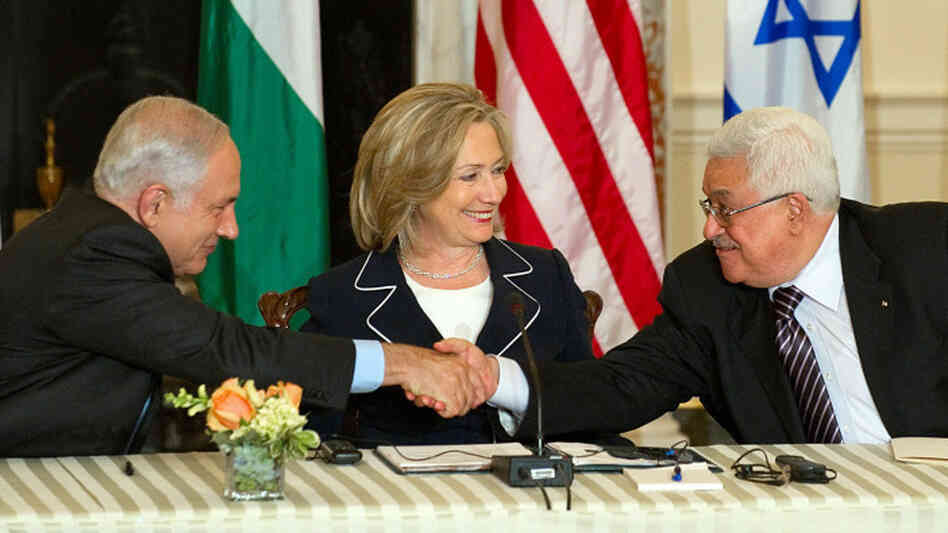 Benjamin Netanyahu, Hillary Clinton, Mahmoud Abbas Benjamin Netanyahu, Hillary Clinton, Mahmoud Abbas