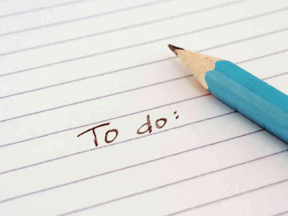 Pencil, paper and a to-do list. Pencil, paper and a to-do list.