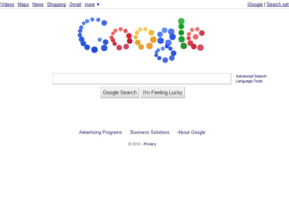 Google's bouncing ball logo.