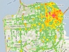 screen shot of a heatmap of san francisco screen shot of a heatmap of san francisco