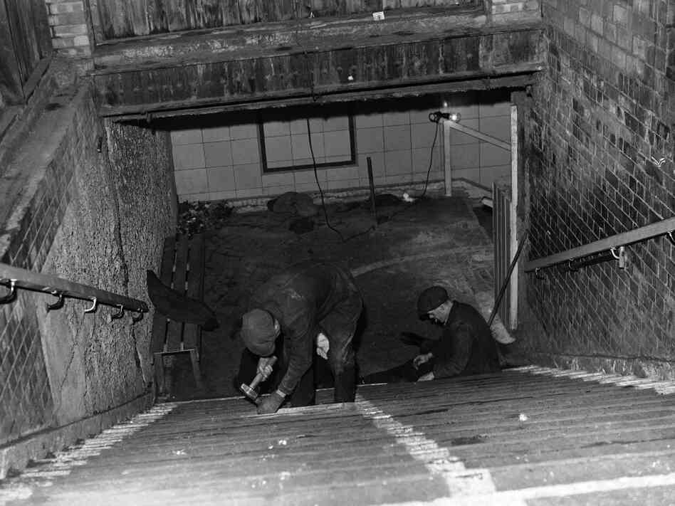 The stairs at the entrance of the tube station shelter at Bethnal Green, London, on March 5, 1943. The stairs at the entrance of the tube station shelter at Bethnal Green, London, on March 5, 1943.