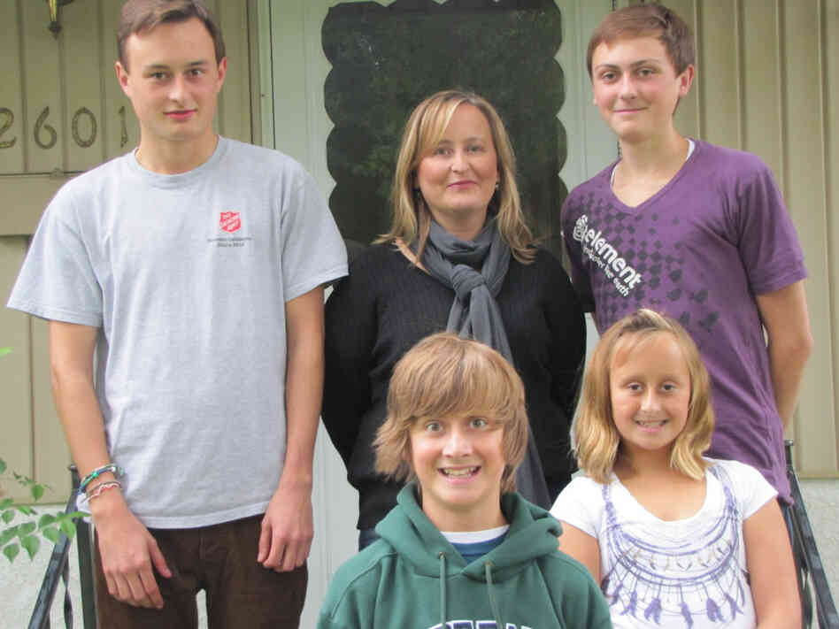 Dawn Crowell with her four children. Dawn Crowell with her four children.