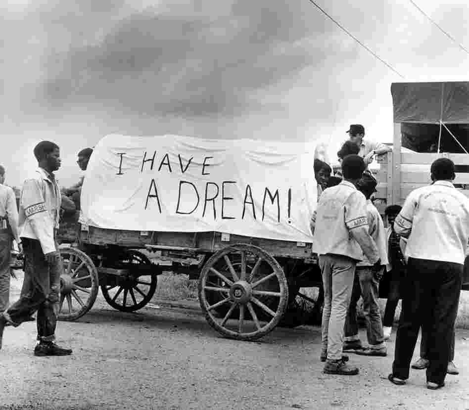 Mule Train leaves for Washington, Poor People's March, Marks, MS, May 1968