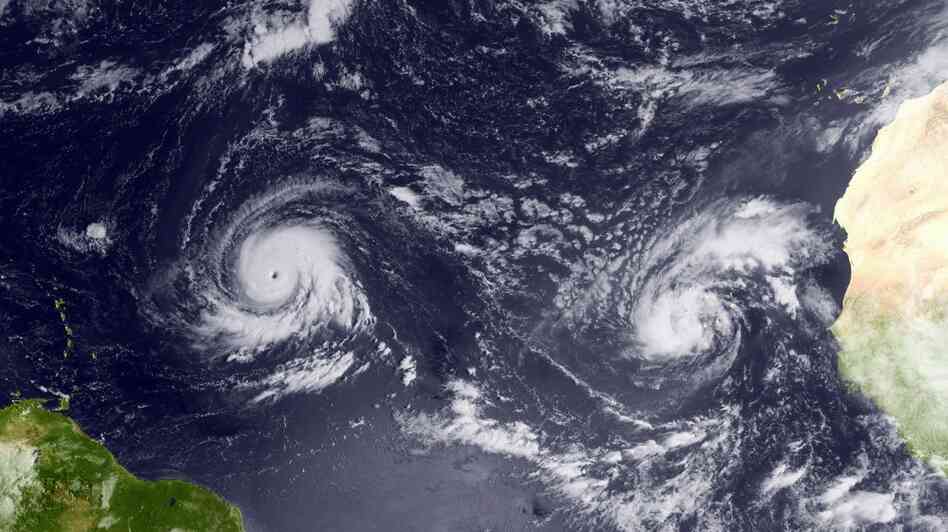 Hurricane Igor churns in the middle of the Atlantic Ocean while Julia gains strength off Africa. Hurricane Igor churns in the middle of the Atlantic Ocean while Julia gains strength off Africa.