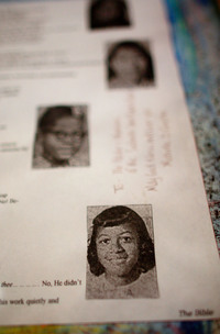 At the historic Sixteenth Street Baptist Church, photos of the four girls killed in the infamous Sept. 15, 1963 bombing.