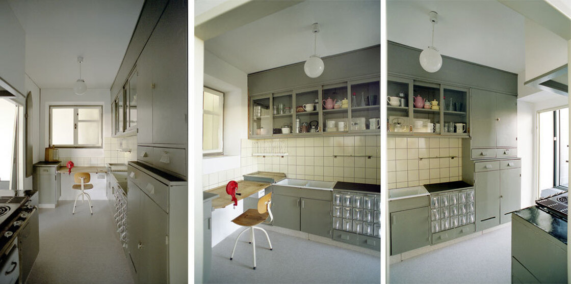 Three views of the Frankfurt Kitchen