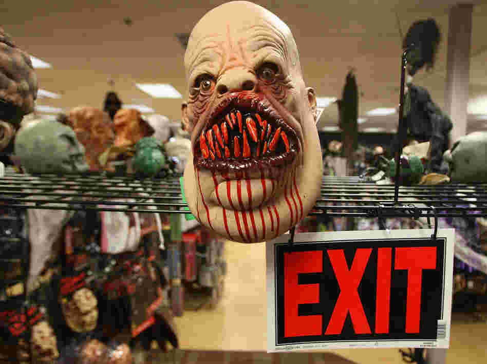 A Halloween mask in a store. David McNew/Getty Images