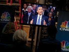 Obama on TV monitor Obama on TV monitor