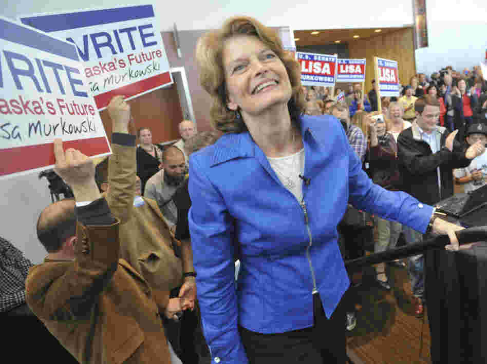 Sen. Lisa Murkowski, R-Alaska, prepares to announce her write-in candidacy; Friday, Sept. 17. Sen. Lisa Murkowski, R-Alaska, prepares to announce her write-in candidacy; Friday, Sept. 17.