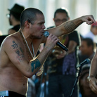 Puerto Rican singer Rene Perez (L) aka Puerto Rican singer Rene Perez (L) aka
