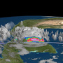 A section of Hurricane Karl from NASA's CloudSat satellite