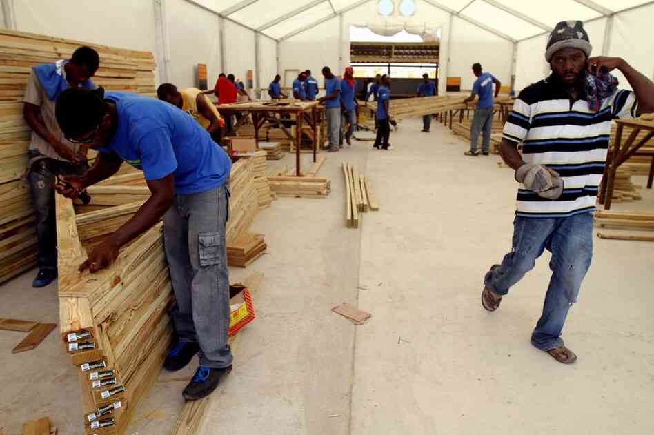 The Tabarre Issa camp, north of Port-au-Prince, is managed by the Irish charity Concern Worldwide. It is a beehive of cleanup and building activity, a remarkable sight when compared with other areas of town, where residents seem to have adjusted to life around the rubble.