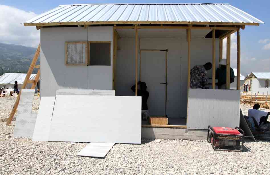 Concern Worldwide's shelters are larger than some other designs. They come with a small front porch and a private composting toilet. However, they cost twice as much as some simpler models, and so far, few of them have been built.
