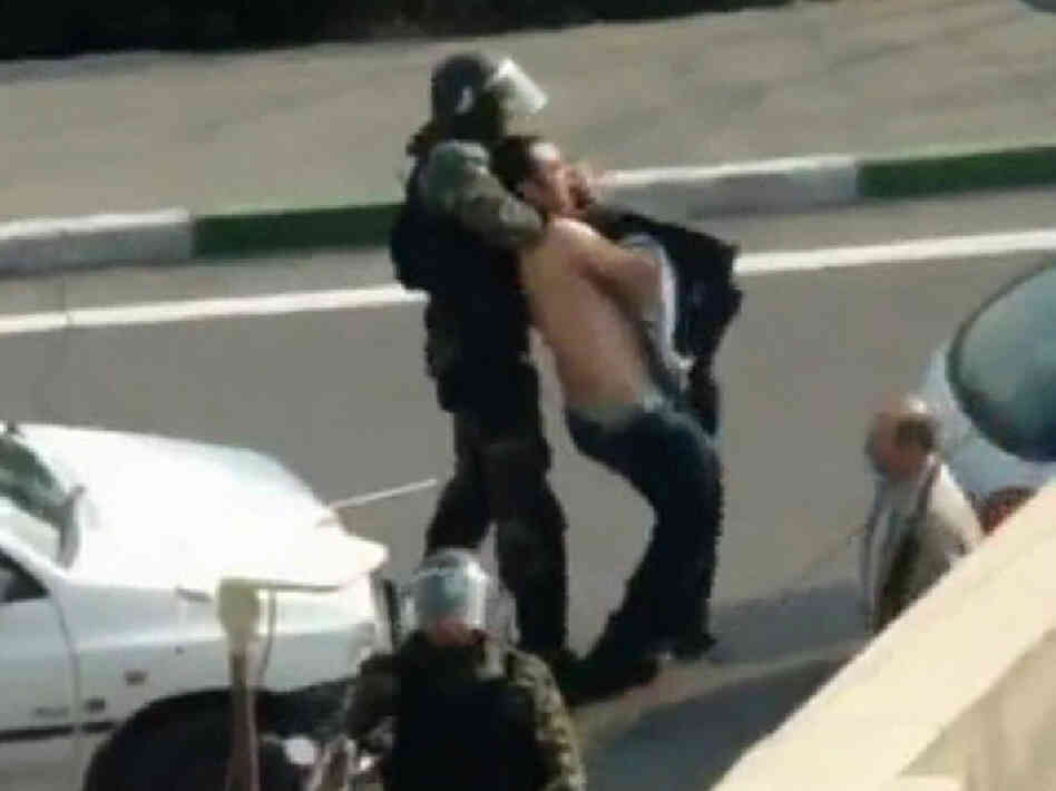Image grab of a video of protests in Iran Image grab of a video of protests in Iran
