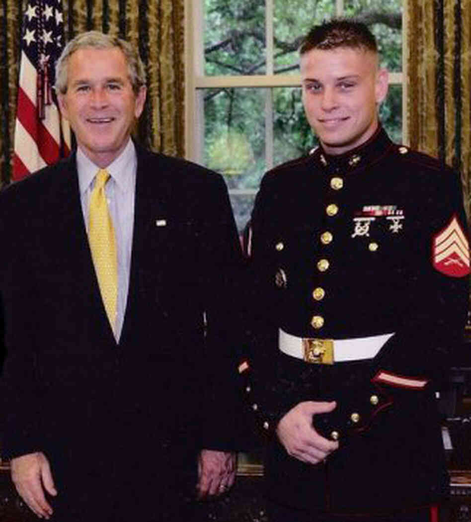 Kendall Bailey poses for a photo with President George W. Bush at the White House Kendall Bailey poses for a photo with President George W. Bush at the White House