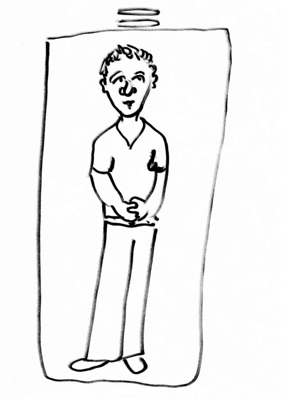 Man in elevator Man in elevator