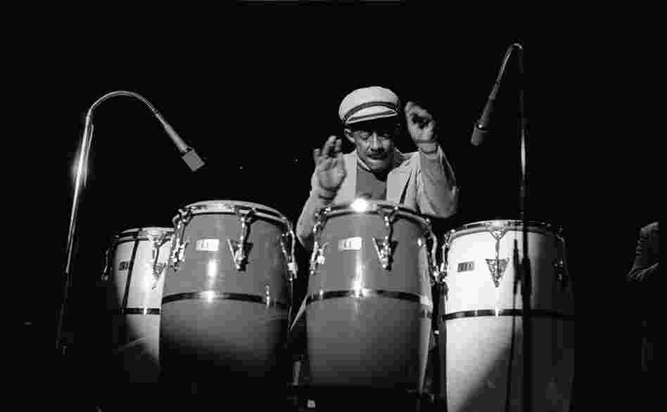Carlos "Patato" Valdes onstage in Tokyo when he appeared with the group I founded, Latin Percussion Jazz Ensemble, in 1979, which also featured Tito Puente.