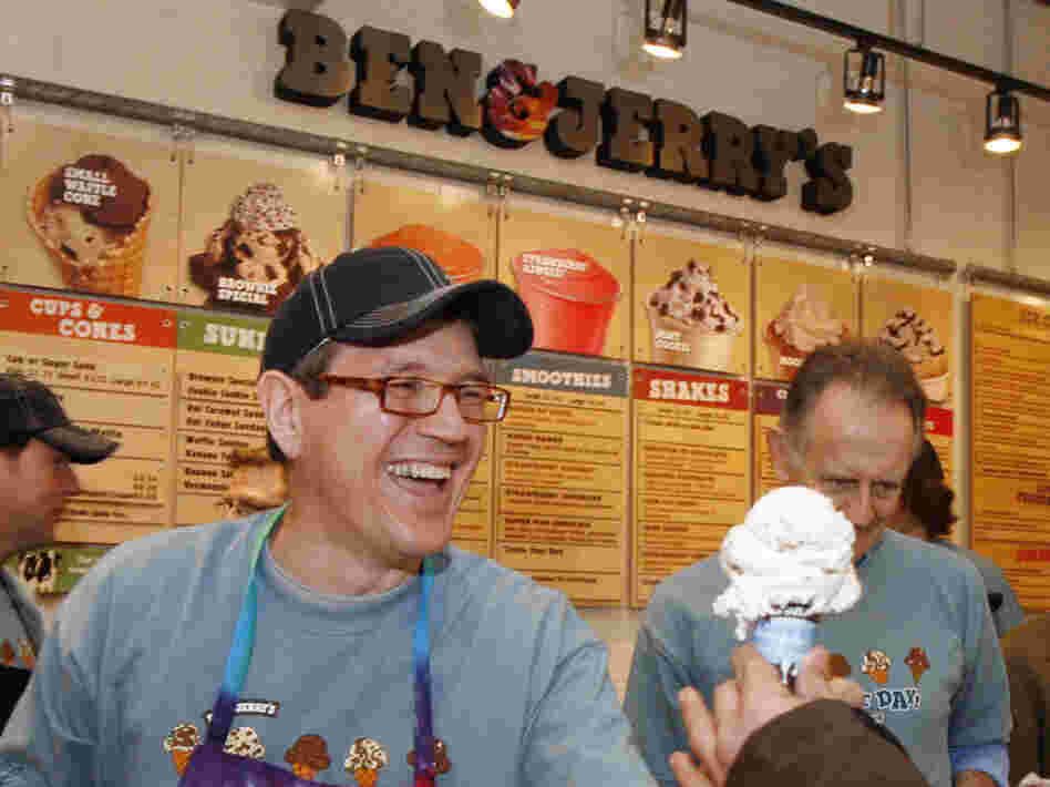 Solheim scoops ice cream Solheim scoops ice cream