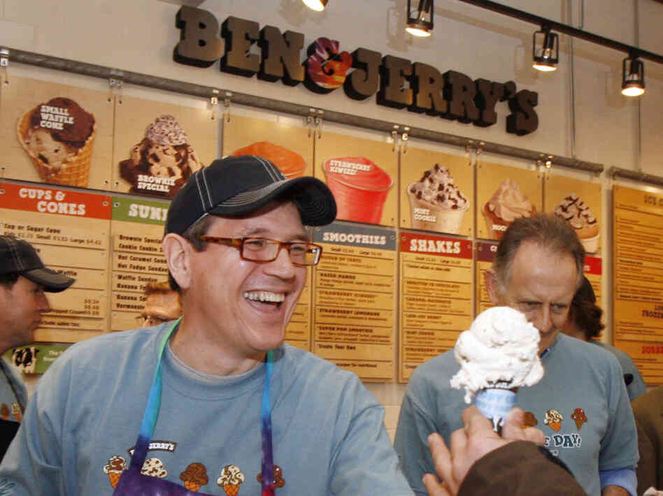 Solheim scoops ice cream Solheim scoops ice cream