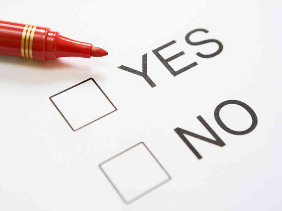 Poll questions and a red pen. Poll questions and a red pen.