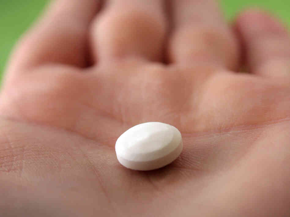 Pill on a palm. Pill on a palm.