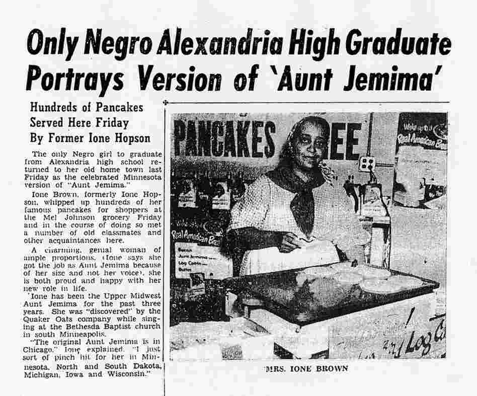Norris' maternal grandmother, Ione Brown, featured in a northern Minnesota newspaper, the Park Region Echo, on Oct. 5, 1950. She was 47 years old.