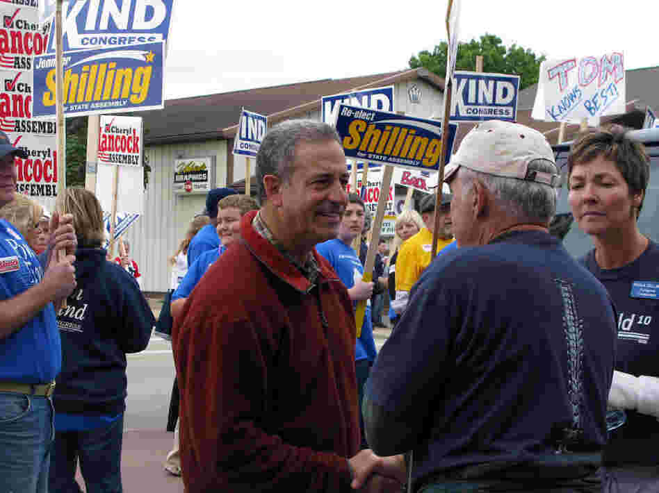 Wisconsin Democratic Sen. Russ Feingold talks with supporters. Wisconsin Democratic Sen. Russ Feingold talks with supporters.