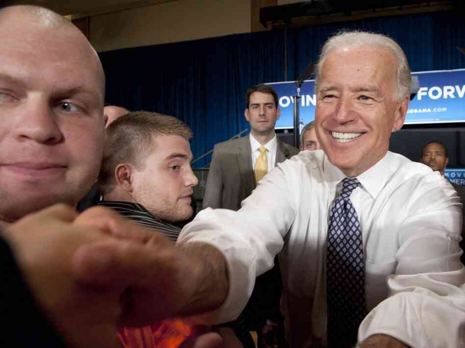 Vice President Joe Biden greets the crowd after a rally at Penn State on Tuesday. Vice President Joe Biden greets the crowd after a rally at Penn State on Tuesday.