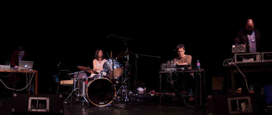 From left to right: Drew Daniel, Shayna Dunkelman, Wobbly and Keith Fullerton Whitman.