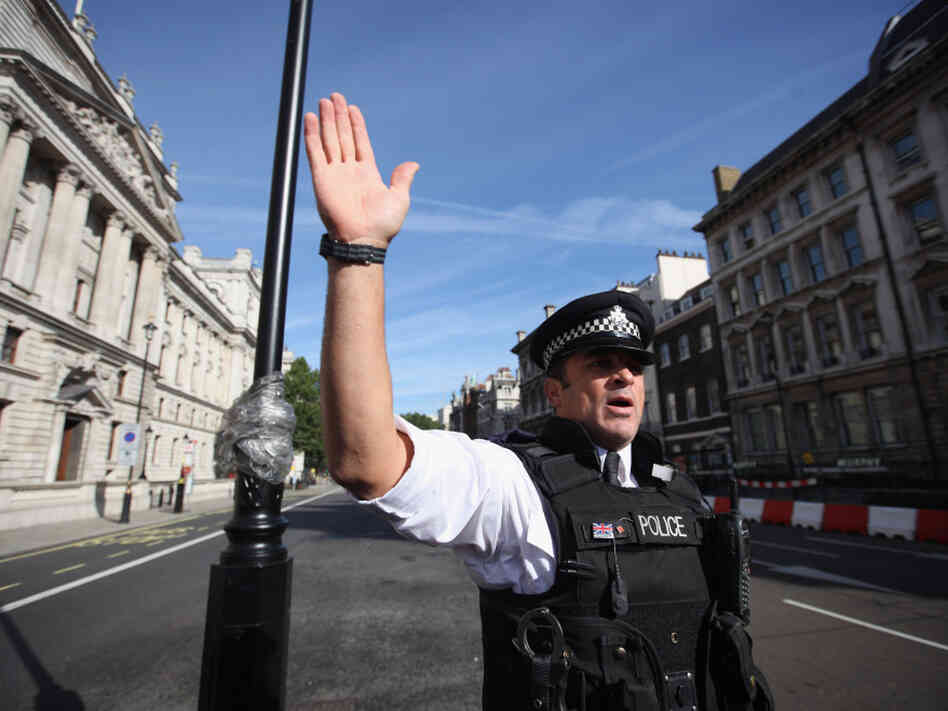 Suspect vehicle closes Whitehall as U.K. terrorism threat is heightened. Suspect vehicle closes Whitehall as U.K. terrorism threat is heightened.