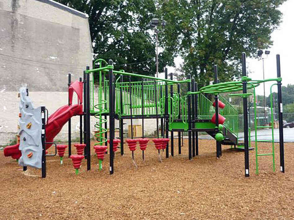 The playground at the Imani charter school The playground at the Imani charter school
