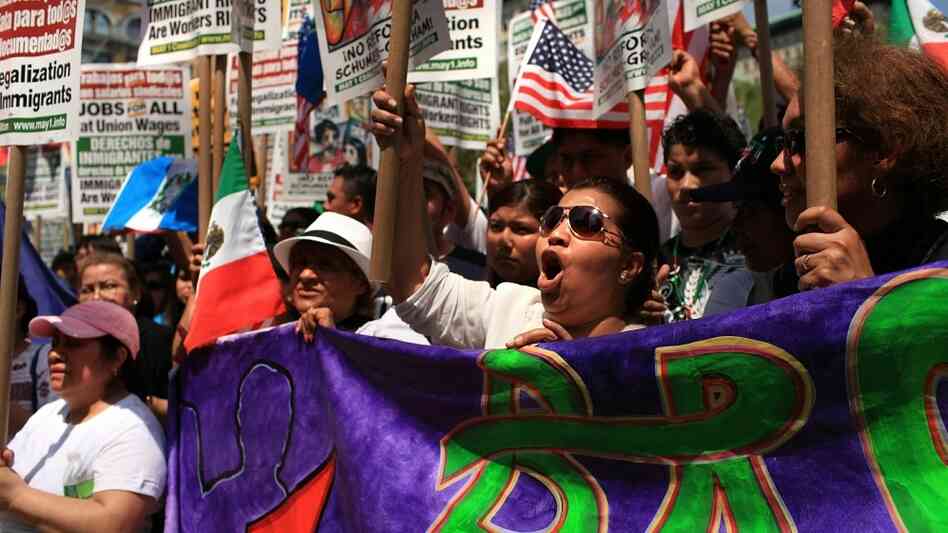 A protest in New York City on May 1, 2010. A protest in New York City on May 1, 2010.