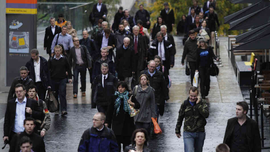 workers in central london during tube strikes workers in central london during tube strikes